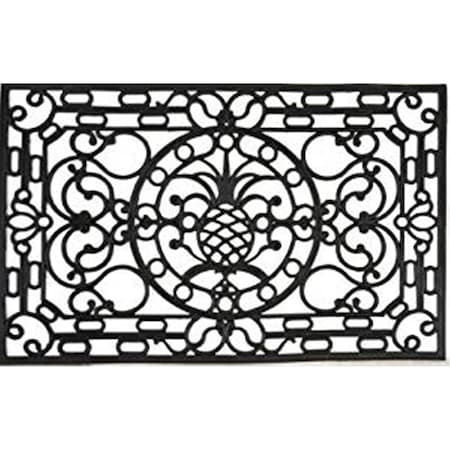 Jensendistributionservices Imports Decor Rubber Doormat, Pineapple MI2592397